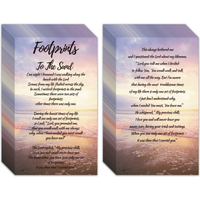 100 pcs Bulk Count Of Footprints In The Sand Poem Gifts - Pocket Prayer Card - Christian Bookmarks - Wallet Cards.