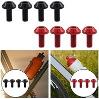 4 Pcs Bicycle Water Bottle Cage Bolts – Aluminum M5 Screws for MTB & Road Bike Kettle Holder – Cycling Accessories