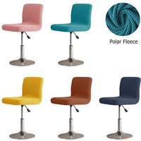Housse de chaise de tabouret de Bar en Jacquard, en Spandex, extensible, pour chaise de bureau, à dossier court, pour salle à manger et cuisine