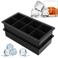 Ice Cube Mold Silicone Ice Tray Grid-like Perfect for Chilled Drinks DIY Ice Cube Camping Birthday Party Kitchen Accessories