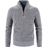 Pull polaire plus épais pour homme, demi-fermeture éclair, col roulé, chaud, qualité, Slim, tricoté, en laine, pour le printemps, hiver