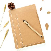 1Pcs A5 Retro Kraft Paper Notebook Handmade Thread-Bound Blank Diary Travel Journal Sketchbook Creative DIY Notepad for Writing