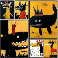 J-Jean M-Michel BasquiatS Poster Art Painting Poster With Prints Home Bedroom Living Room Decoration