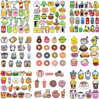 11-25Pcs Food Series Drinks Milk Tea Shoe Charms Donut Shoes Accessories Buckle Decorations Fit Clog Sandal Kid Party Gifts