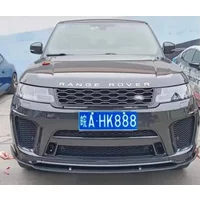 For Land Rover Range Sport SVR 2018 2019 2020 2021 2022 Real Carbon Fiber Car Front Lip Bumper Diffuser Spoiler Cover Body Kit