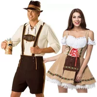 2026 Traditional Couples Oktoberfest Costume Parade Tavern Bartender Waitress Outfit Cosplay Carnival Halloween Fancy Party