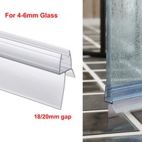 Bathroom Shower Screen Seal Strip PVC Door Bath Shower Seal Strips for 4-6mm Glass 18mm Gap Botton Seal Strips Bathroom Hardware