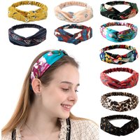 Fashion Women Girls Bohemian Hair Bands Print Headbands Vintage Cross Turban Bandage Bandanas HairBands dress Hair Accessories