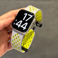 Magnetic Silicone Strap for Apple Watch Band Ultra 3 2 49mm 45mm 41mm Bracelet Iwatch Series 10 9 8 7 6 SE 5 4 3 38 46 42mm 44mm