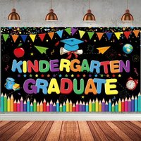Kindergarten-Abschlussfeier-Hintergrund, Klassenzimmer, Schule, Absolventen, Zeremonie, Aktivitäten, Dekor, Banner, Kinderfotografie-Hintergrund