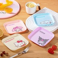 Hello kitty fruit plate kawaii kuromi cartoon cute and exquisite home bone spit plate food grade plastic dried fruit plate