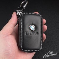 Leather Car Badge Key Bag Keychain Storage Pendant For BMW MINI M Sport 1 3 5 7 Series X1 X2 X3 X4 X5 X6 X7 Keyring Accessories