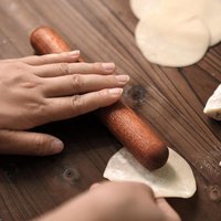 25cm Wooden Rolling Pin for Baking Fondant Cake Dough Roller Smooth Nonstick Surface Pastry Kitchen Tool