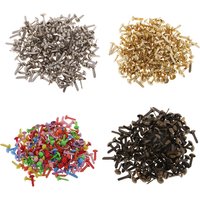 200 Pieces Gold Plated Metal Split Pins Brads Paper Fasteners Scrapbooking Embellishment for Scrapbooking Craft ( 4 Color )