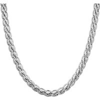 4MM 8MM Foxtail Chain Necklace for Men Women,Punk Long Stainless Steel Curb Link Chain Chokers,Silver Color Solid Metal Collar