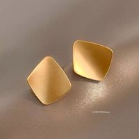 Matte Minimalist Square Earrings Retro New Trendy and Stylish Ear Studs Jewelry Gift Luxury Party Earings for Women