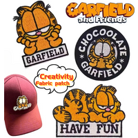 Garfield Odie Pooky Jon Abackel Liz Cartoon Cute Fabric Patch Clothes Bag Packaging Decoration Hole Repair Self-Adhesive Patch
