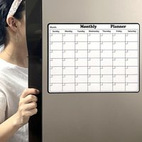 Magnetic Calendar Weekly & Monthly Planner Whiteboard Fridge Magnet Flexible Daily Message Drawing Refrigerator White Board New
