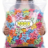 200/10pcs Colorful Star BB Hair Clips Girls Y2K Star Barrettes Women Simple Metal Snap Clip Headdress Hair Jewelry Accessories