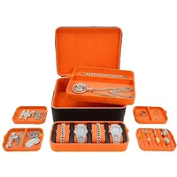 Luxury Travel Jewelry Box High-End PU Leather Multi-Functional Portable Large Zipper Storage for Gems And Accessories