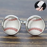 Sport Ball Cufflinks for Mens Luxury Football Tennis Baseball Volleyball Basketball Shirt Cuff Links Jewelry for Men Accessories