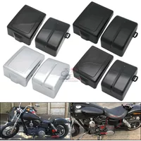 Motorcycle Black Battery Side Fairing Frame Covers Cap For Harley Dyna Street Fat Bob Super Glide Wide Glide Switchback FLD FXD