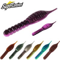 Supercontinent fanatik Lures 80mm/8pcs 55mm/15pcs Soft Lure Fishing Lures Soft Silicone Baits Larva soft bait