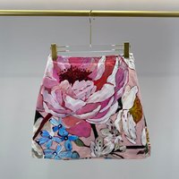 Women's Oil Painting Floral Print Mini Skirt High Waist A-Line Short Skirt Elegant Casual Summer Party Skirt New Summer 2026 Y2K