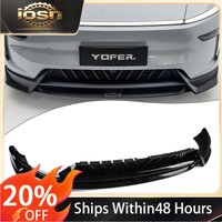 Spoiler de Pare-Chocs Avant YoFer Noir Brillant/Mat, Moulure de Protection Inférieure, Couvre-Lame pour Tesla Model Y 2025+