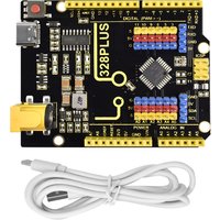 Keyestudio 328 PLUSUNO Control Board ATMEGA328P Microcontroller + Type-C Cable Compatible with Arduino UNO R3 Board