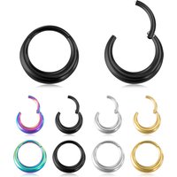 1pc Stainless Steel Hinged Septum Nose Percing Ring Jewelry Cartilage Daith Tragus Helix Piercing Earrings Body Jewelry 16G