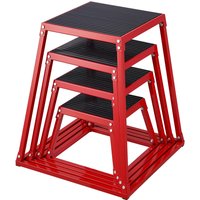 Metall-Plyometrische Sprungbox, Stahl-Plyometrische Plattform-Sprungbox mit Rutschfester Oberfläche 12/18/24/30 Zoll für Heimfitness-Training