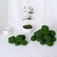 Fake Green Plant Simulation Moss Stones Artificial Moss Rocks Balls for Home Garden Terrarium Desktop Decoration Crafts