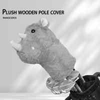 1Pcs Premium Rhino Golf Club Head Cover, 460CC Soft Plush Animal Head Cover, Protector for Driver & Fairway Wood