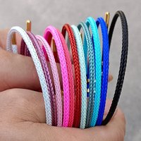 Versatile And Simple Colourful clasp Stainless Steel Rope Bracelet Adjustable Titanium Steel Waterproof Unisex Multicolor Cord