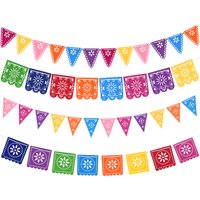 Hawaiian Bunting Pinata Themed Party Mexican Banner Garland Flag Wedding Tropical Luau Beach Party Hanging Decoration Supplies
