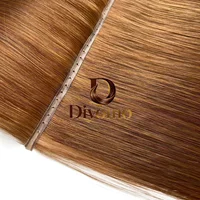 Invisible Hole Flat PU Tape Hair Extensions XO Twin Tabs Long PU Weft Real Human Hair Microlink Application No Glue Needed