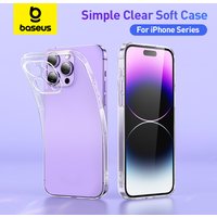 Baseus Clear TPU Case for iPhone 17 16 15 14 13 12 Pro Max Plus Air Soft Transparent Phone Cover Soft Thin Protective Case