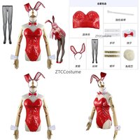 Zero Two Cosplay Costume Red Sexy Bunny Jumpsuit Halloween Party Suit for Women Girls Darling in the Franxx