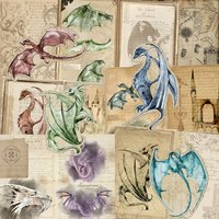 1Pack Vintage Medieval Wizards and Dragons Sticker DIY Craft Scrapbooking Album Junk Journal Decorative Stickers