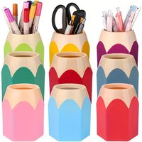 Colorful Pencil Holder, Cute Desk Organizer, Plastic Stationery Organizer, Available in Multiple Colors, Suitable for Home, Office, and Classroom