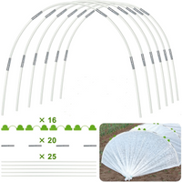 Greenhouse hoops suitable for wider plant tunnels, anti rust glass fiber support hoop frames, and plant supported garden piles
