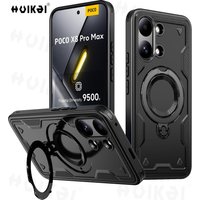 Case For Xiaomi Poco X8 Pro 5G Xiaomi Poco X8 Magnetic Rotate Ring Holder Heavy Duty TPU+PC Shockproof Drop Protect Phone Cover