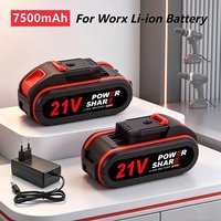 21V 7500mAh Rechargeable Lithium Ion Battery for WORX 18V 20V Electric Saw Electric Drill and Garden Power Tools Battery