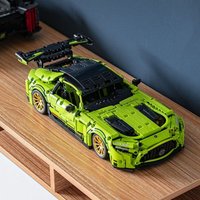 1466 PCS Technology 1:14 Black Supercar racing building blocks assembled brick car toy gift for boys birthday present