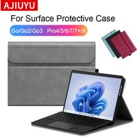 AJIUYU étui à rabat en cuir PU pour Microsoft Surface Pro 9 8 7 7Plus 6 5 4 pochette pour tablette pour Surface Go 1 2 3 Go2 étui de support