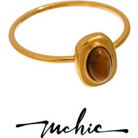 Mchic Stainless Steel Natural Stone Ring for Women Size 6789 Charm Fashion Hypoallergenic Jewelry Accessories
