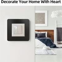 1PC Modern Light Switch Sticker Acrylic Dustproof Switch Outlet Protective Cover Switch Wall Sticker For Living Room Home Decor