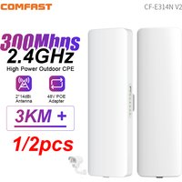 Comfast 300Mbps Outdoor Wifi Repeater Wireless Bridge 2.4G Wifi CPE Bridge Long Range Extender Access Point Wifi 3-5KM Coverage