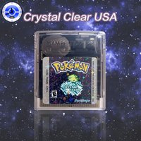 GBC Game USA Pokemon crystal clear v2.5.10 RTC Flash cart Real Time Clock Cartridge Video Game Console Card Rom Hack English